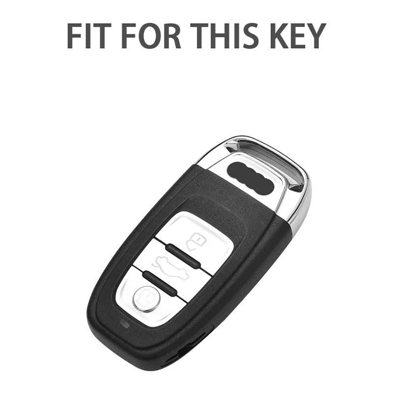 Carbon Fiber Soft TPU Car Remote Key Case Cover Holder Shell Fob For Audi A4 A1 A3 S4 B7 B8 A6 A5 A7 A8 Q5 S5 S6 Q7 Accessories