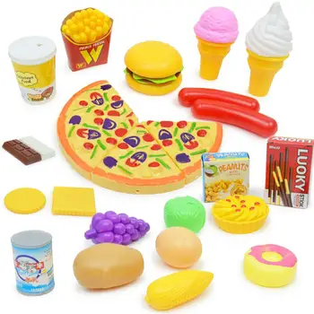 

Kuulee Kids Baby Simulate Pizza Fast Food Cooking Cutting Pretend Play House Toy Set