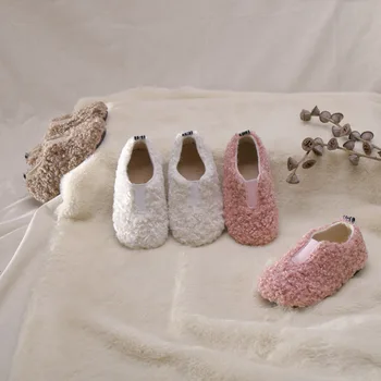 

Winter New Kids Girls Lamb Wool Casual Shoes Baby Wool Shoes Comfortable Children Shoes Soft Soles Warm Light Toddler Shoes