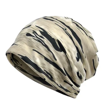 

Women Men Beanies Cap Scarf Cotton Blend Sunshade Breathable Stretch Hat Neck Warmer Head Wear