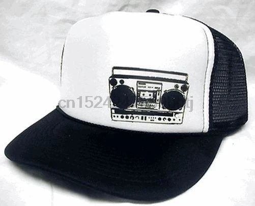BOOM BOX левая сторона Сетки Шляпа Snapback шляпа черный
