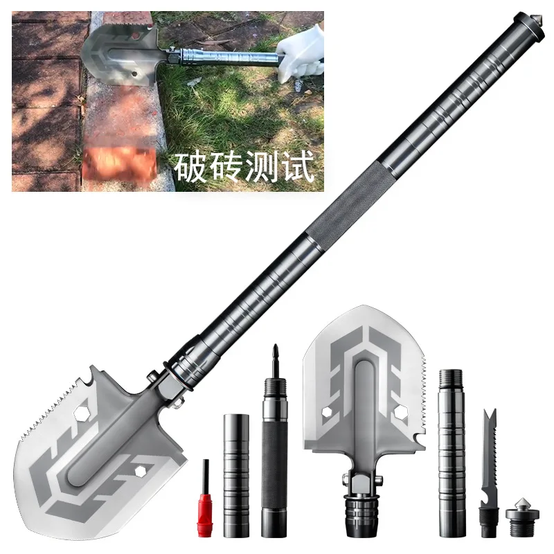 

Multifunctional engineering Shovel Outdoor Tactical Camping Shovel Folding Lifter Mounted Fishing Emergency Tool Dropshipping