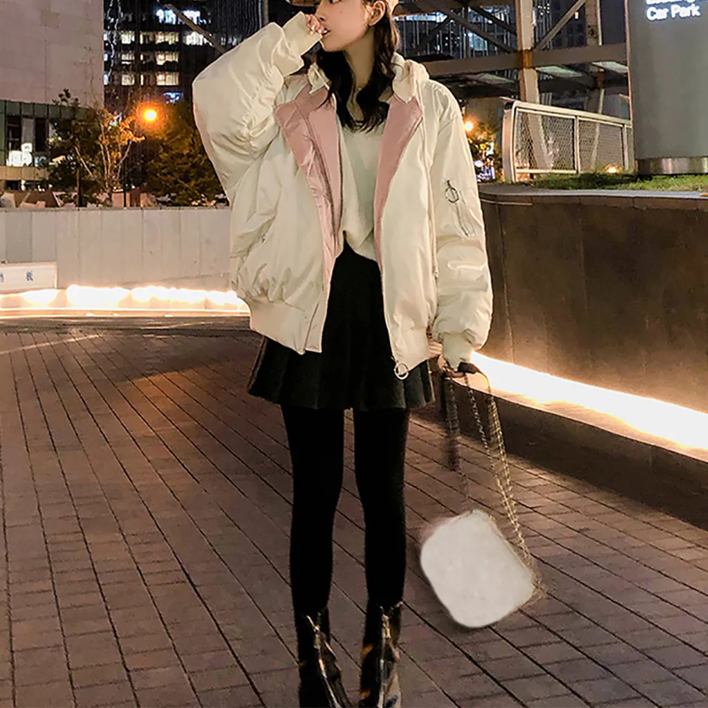 Womail harajuku Повседневная плотная теплая куртка короткое пальто с капюшоном осенне-зимняя верхняя одежда veste femme printemps ropa mujer