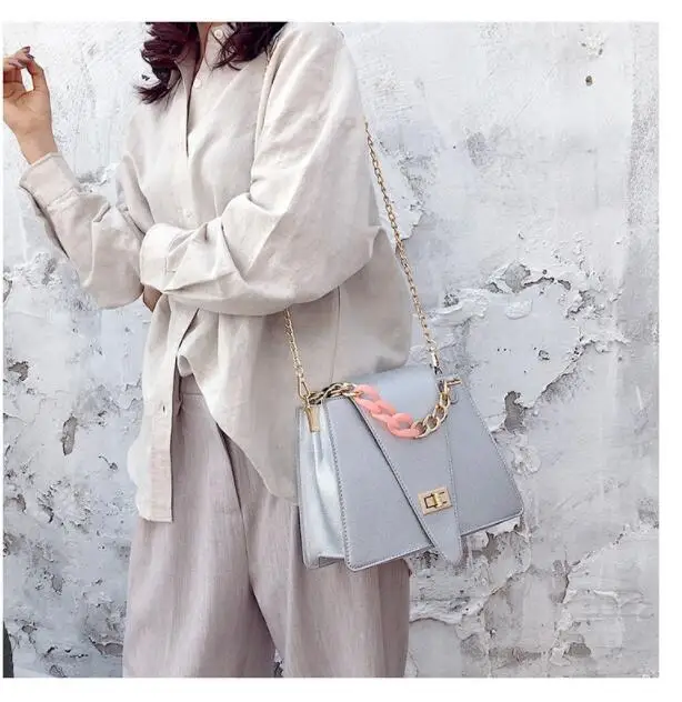 Роскошная брендовая Сумочка, модная новинка, качественная женская дизайнерская сумка из искусственной кожи, сумка на цепочке, сумка через плечо