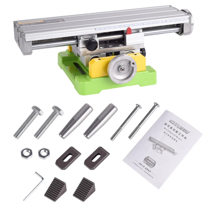 US $165.90 Mini Precision Milling Machine Worktable Multifunction Drill Vise Fixture Working Table Cross Slide Table