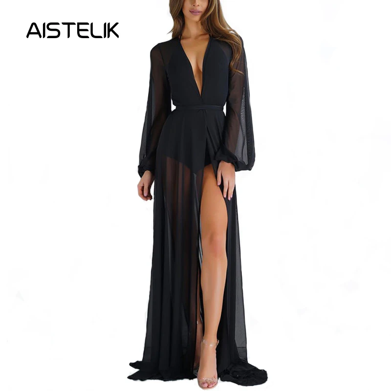 

New style European and American women's fashion sunscreen blouse beach mesh cardigan chiffon shirt