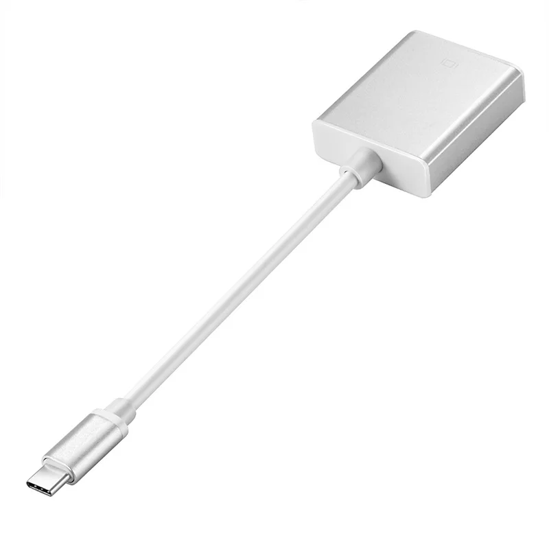 Usb C 3,1 type C к Vga монитор проектор видео кабель конвертер адаптер Hd серебро