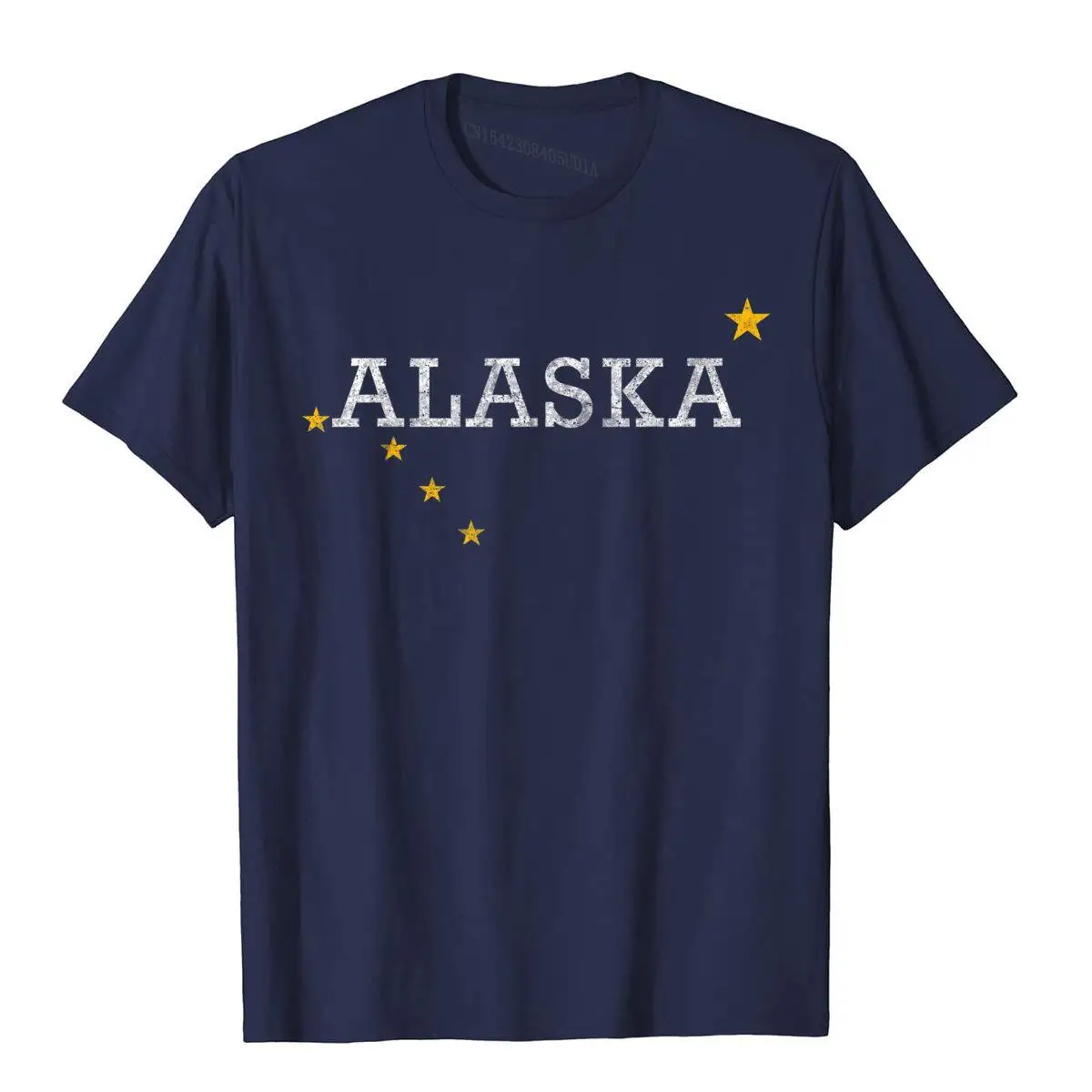 Alaska Flag Shirt Distressed State Souvenir Gift__A10666navy