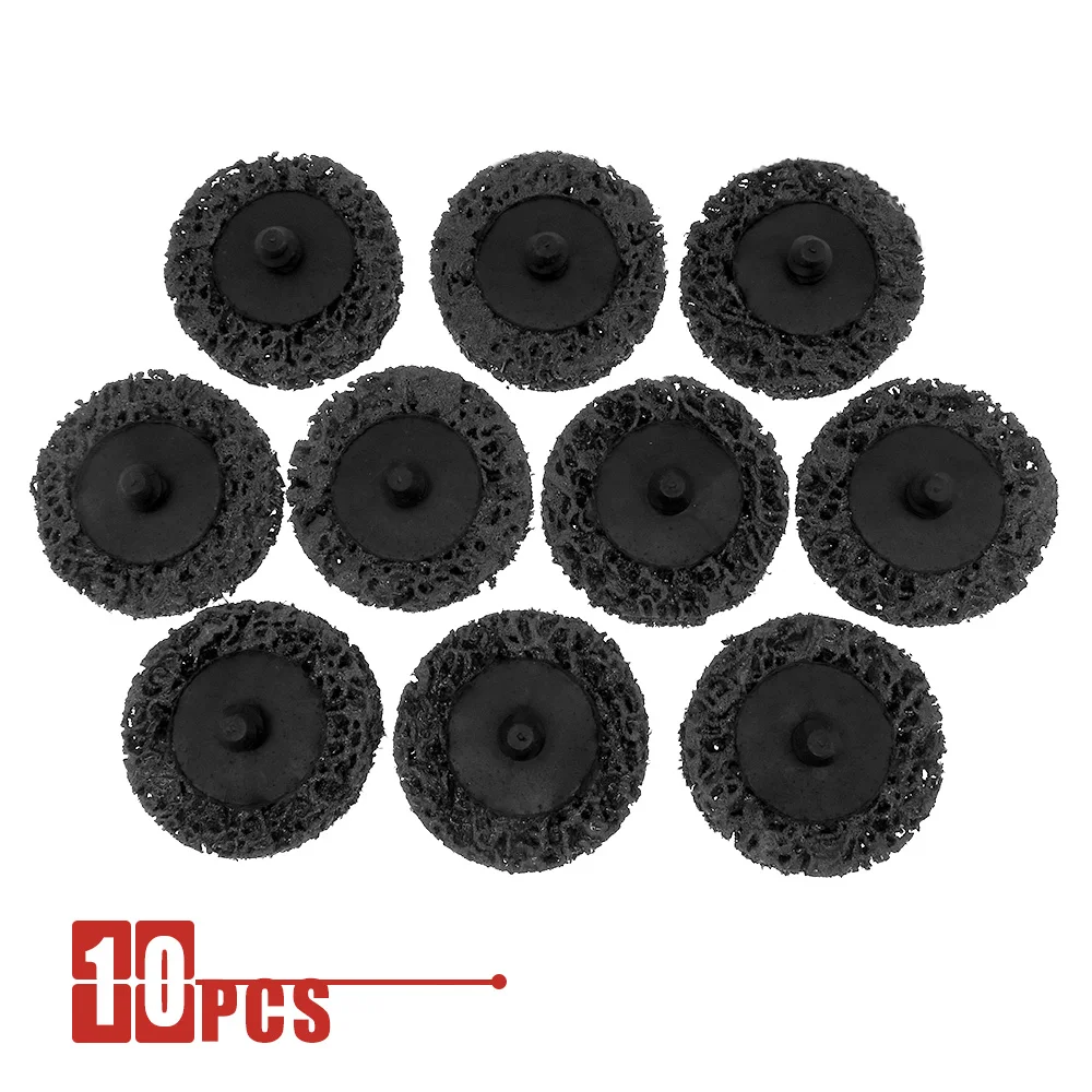 R Type Quick Change Lock Sanding Disc for Die Grinder Removing Paint Rust 10 Pack 3inch Strip /& Clean Abrasives Roloc Discs with 1Pc Roloc Disc Pad