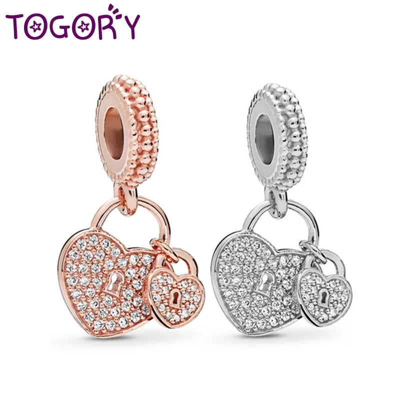 

2Pcs/Lot Romantic Hollow Heart Pendant Charms fit Pandora Bracelets Necklaces for Jewelry Making Ladies Jewelry Accessories