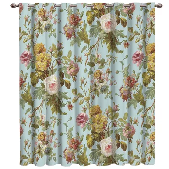 

Abstract The Flowers Floral Fabric Kids Window Treatment Hardware Sets Curtains for the Kitchen Living Room