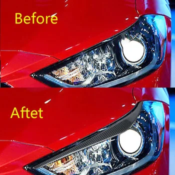 

1Pair Carbon Fiber Front Headlight Lamp Eyelid Cover For Elantra 2017-18 Never Fade, Never Rust Made Of Premium Material