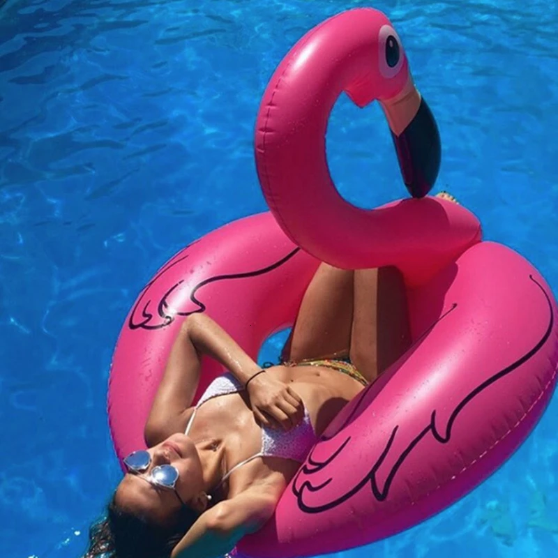 Гигантский надувной фламинго Единорог бассейн поплавки кольца для плавания плавающий Председатель воздуха, кровать для вечеринка у