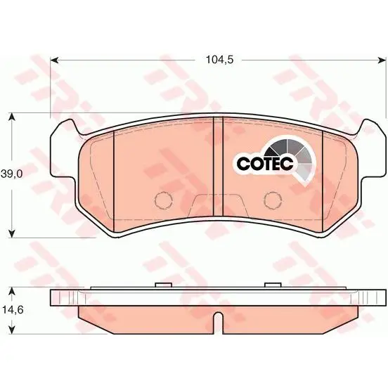 Колодки тормозные CHEVROLET LACETTI 03-06/DAEWOO NUBIRA задние T