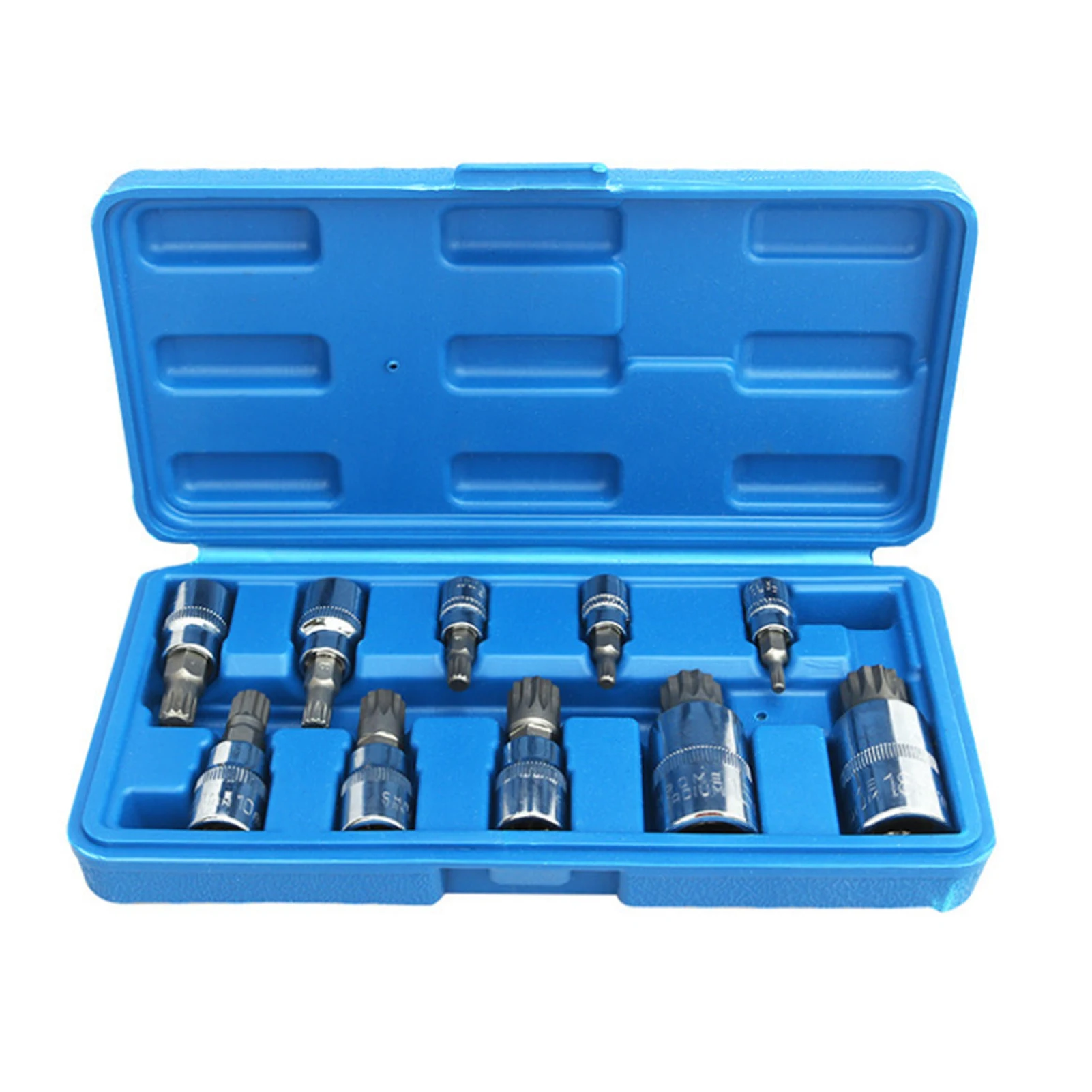 Kkmoon Set Of 10pcs 12 Point Triple Square S Pline Bit Socket Set With