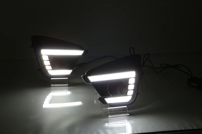 Для Mazda CX-5 CX 5 CX5 2012- с желтым поворотным сигналом Функция водонепроницаемый автомобиль DRL 12 в СВЕТОДИОДНЫЙ дневной ходовой свет