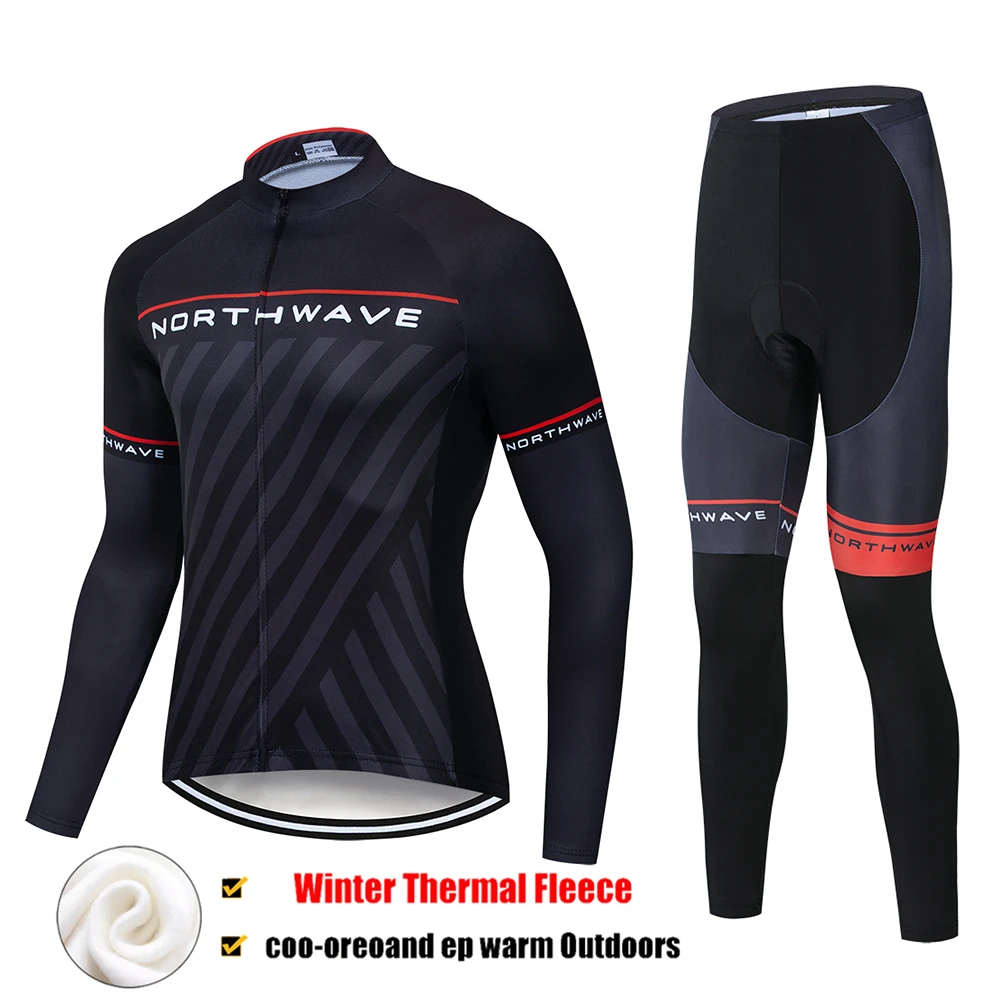 Northwave зимний термальный флис майки для велоспорта набор Invierno MTB велосипедная Одежда для велосипеда спортивная одежда Майо Ropa Ciclismo - Цвет: 3