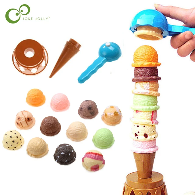 Jogo De Sorvete Balancing Learning Finge Play Food Cone