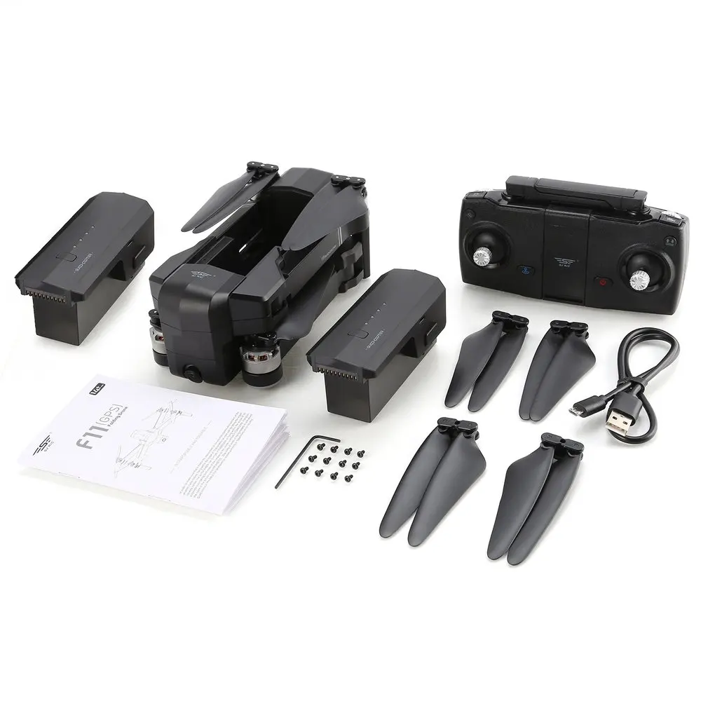 SJR/C F11 gps 5G Wifi FPV с камерой 1080P 25 минут время полета бесщеточный складной селфи RC Дрон Квадрокоптер с двумя батареями