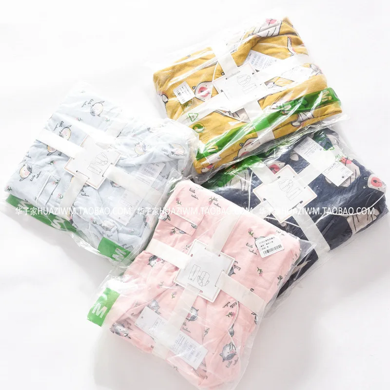 

One's Brushed Cotton Cartoon Printed Long Sleeve Pajamas Trousers Pajama Pants Tracksuit Two-Piece Set Entity
