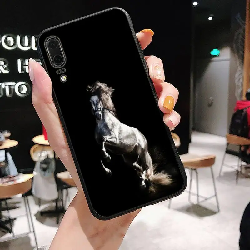 huawei waterproof phone case Horse animal painting pattern Luxury Phone Cover For Huawei P9 P10 P20 P30 Pro Lite smart Mate 10 Lite 20 Y5 Y6 Y7 2018 2019 huawei pu case Cases For Huawei