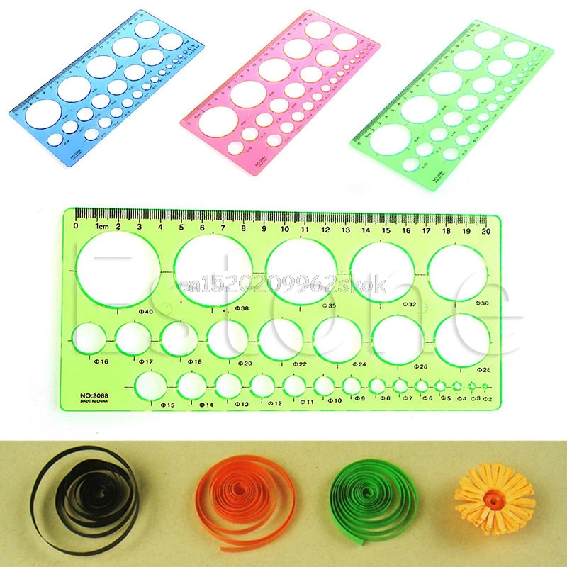 

Quilling Ruler Template Tool Kit Circle Size Origami Paper Quilled Creat Too J17 dropshipping