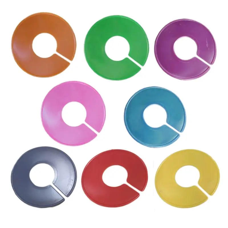 

24/48/72pcs DIY Clothing Size Dividers Round Plastic Clothes Hangers Garment Tag X4YD