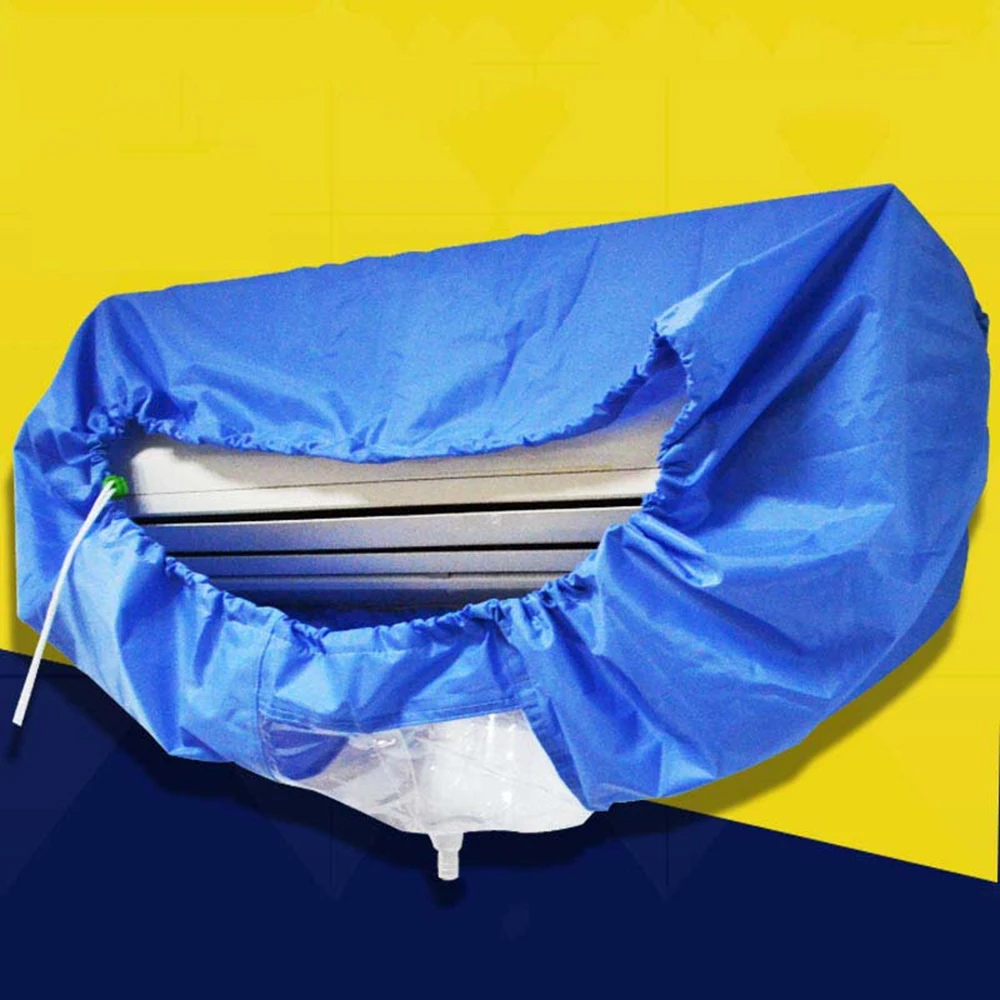 Solid color Air Conditioning Cover Home Decor Air Conditioner Waterproof Cleaning Cover Washing Anti-Dust Cleaning Cover 1PC