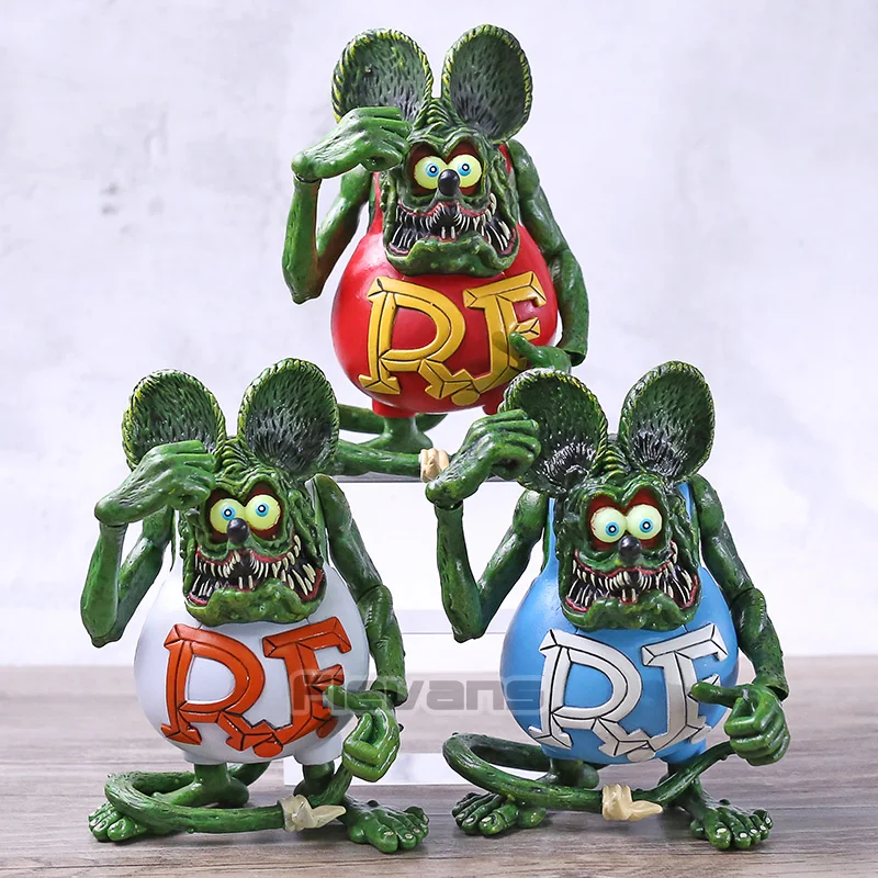 Rat Fink Joint Mobile Action Figure In Pvc Modello Da Collezione Giocattolo Brinquedos Figurals