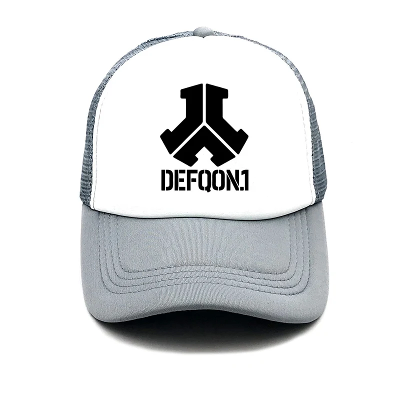 Серый Новая мода Defqon.1 рок-группа летние wo мужские бейсболки мужские повседневные Хип-хоп мужские s Snapback сетчатая шапка водителя грузовика - Цвет: Серый