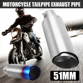 

Vehemo 51mm Stainless Steel Motorcycle Exhaust Moto Exhaust Pipe Motor Pipe Change Voice Refit Loudly Modified