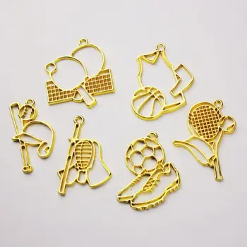 

6 Pcs/set Cat Sport Flower Shape Metal Frame DIY Resin Molds Crystal Epoxy UV Silicone Jewelry Pendant Making Accessories 517F