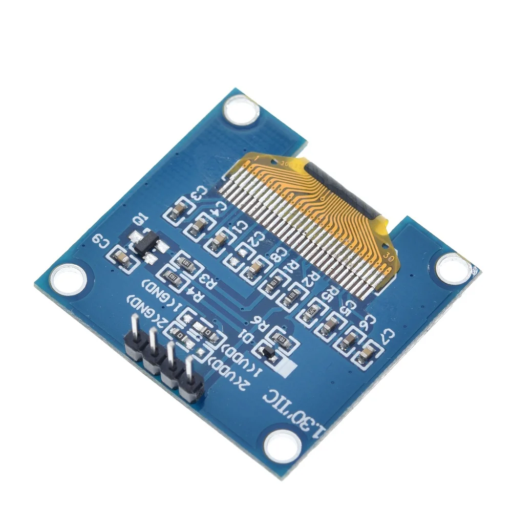 TZT 4PIN 1," O светодиодный модуль белый/синий цвет 128X64 1,3 дюймов O светодиодный ЖК-дисплей модуль 1,3" IIC IEC связь