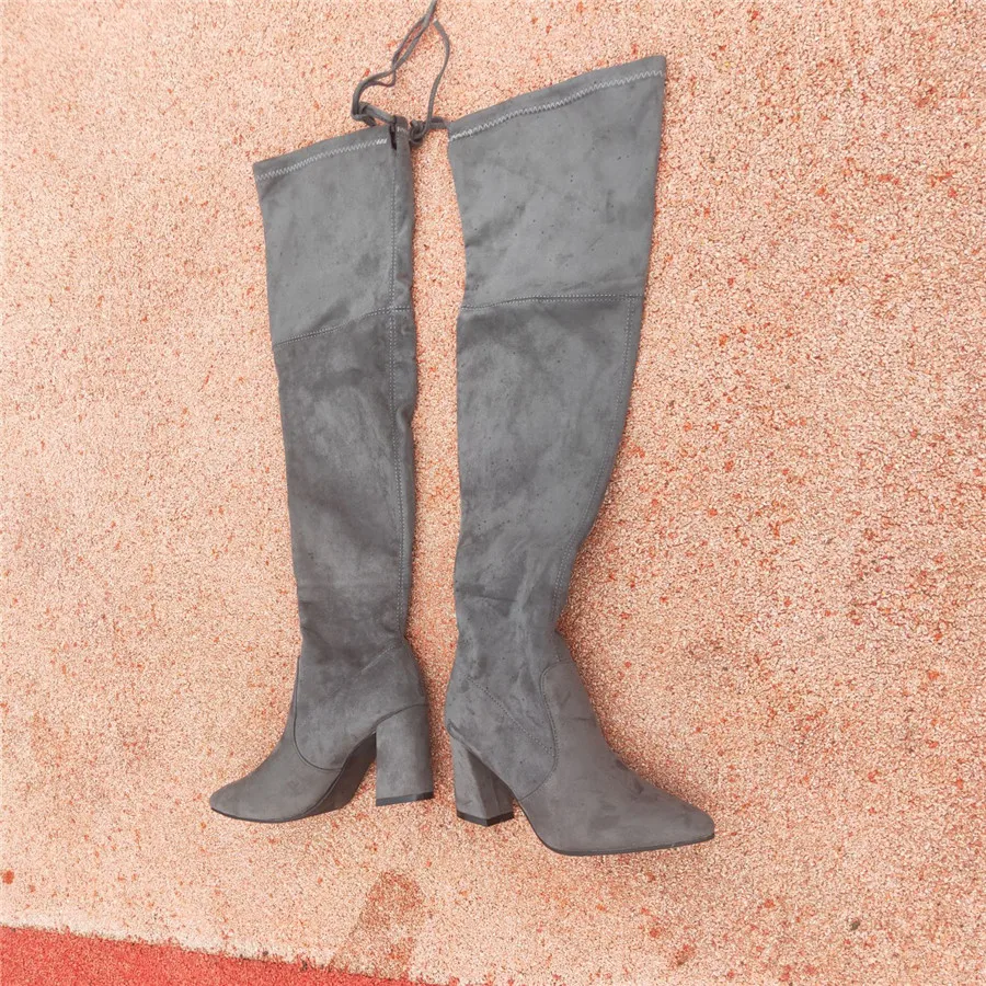 

snow shoes bottes femme super platform Overknee Woman high Small Thin Knee Elastic Long boots