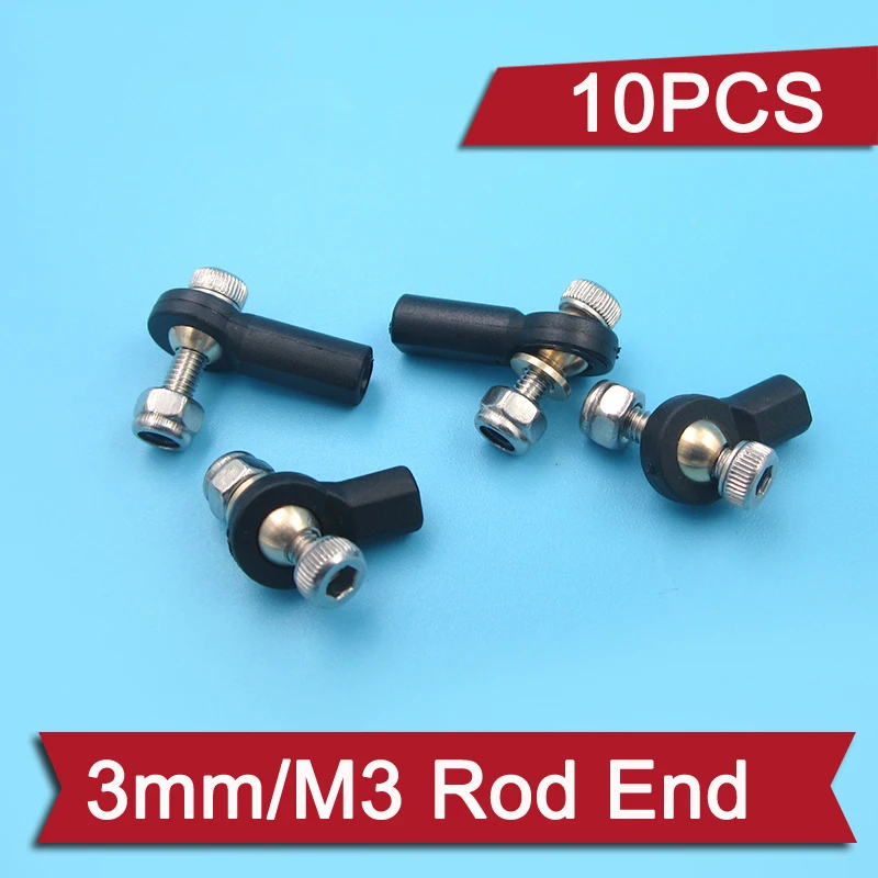 

10PCS M3 Steering Ball Head Pushrod Servo Linkage Holder Turn Buckle Connector DIY Spare Parts for RC Boat Car Robot Aircraft