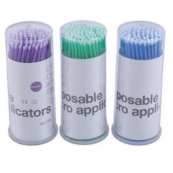 

Disposable Cotton Swabs Eyelash Grafting Eyelash Glue Removing Agent Paste Cleaning Rod Swab Remove Makeup Clean Stick 100 Pcs