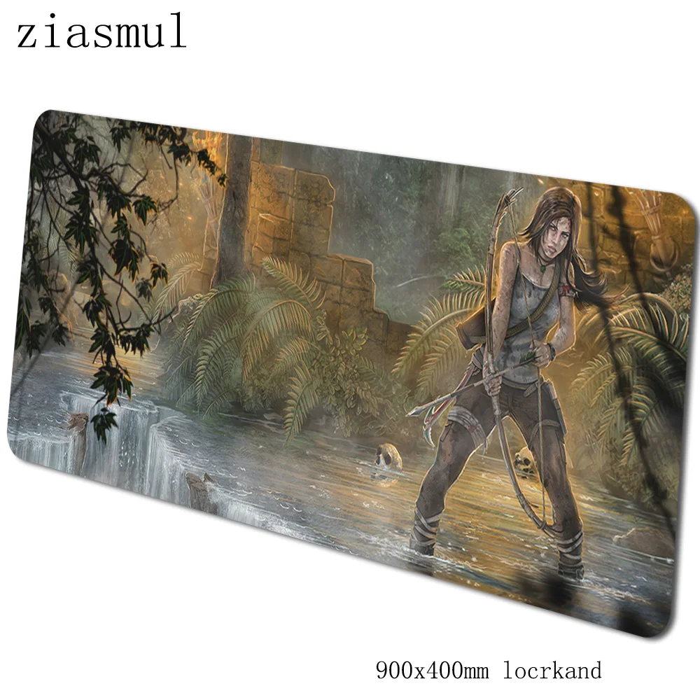Tomb raider коврик для мыши xl компьютерный геймер Коврик для мыши 900x400x3 мм большой милый коврик для Мыши Эргономичный гаджет офисный стол коврики - Цвет: pattern 7