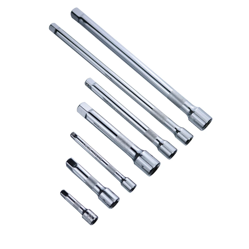 ooege Socket Ratchet Wrench Extension bar 1/4 3/8 1/2 CRV 50/75/100/125/150/250mm Long bar Color : 3 8 75mm 