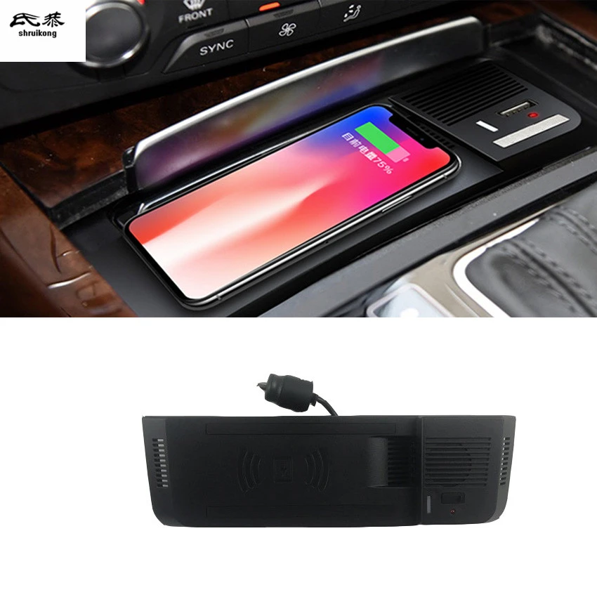 1set 15W fast car QI wireless charger charging phone holder for Audi A4