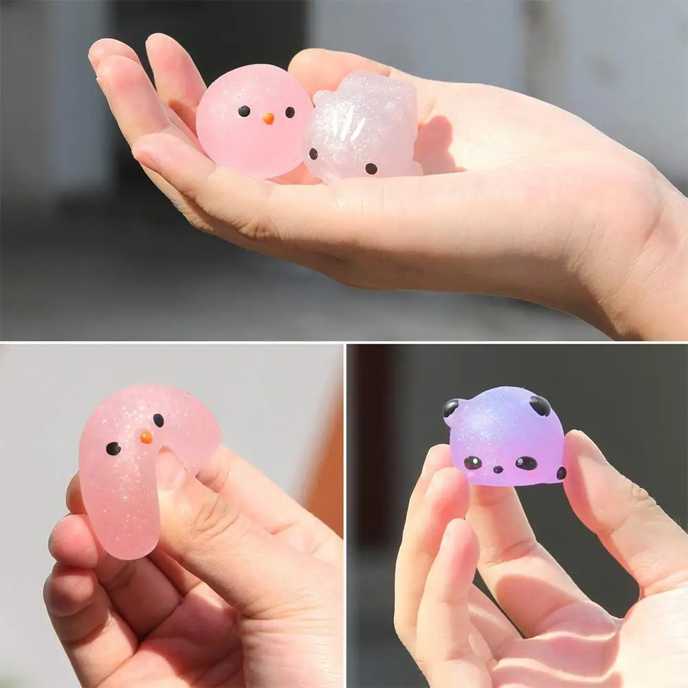 Kuulee, 30 шт., мягкие игрушки Mochi, блестящие мини игрушки в форме животных, мягкие игрушки, вечерние игрушки для детей, игрушки для снятия стресса, рождественские подарки
