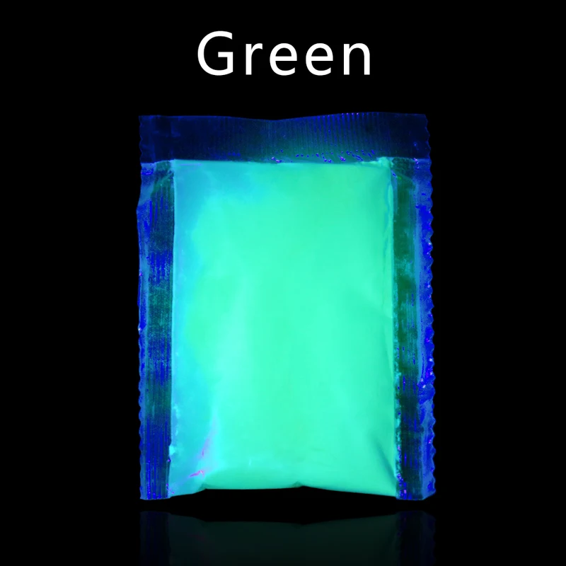 Светящаяся Краска зеленого цвета 10 г фосфоресцирующий порошок фосфорированный