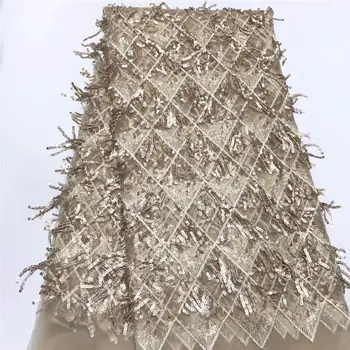

Tulle Lace Fabic Gold Lace Fabric 2019 High Quality Dresses Weddings Lace Design Italian QF1628B