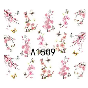 

12 Pcs/set DIY Jewelry Crystal Epoxy Filling Material Water-based Flower Butterfly Pregnant Woman Nail Applique Sticker