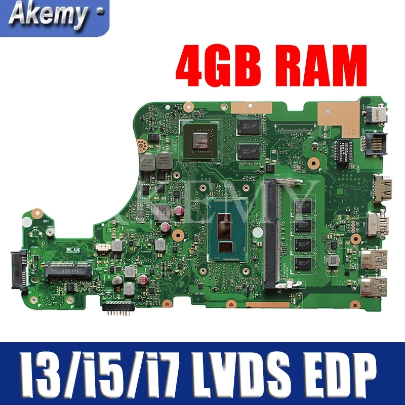X555LJ / X555LD LVDS EDP материнская плата для For Asus W519L X555L X555LF X555LB 4G RAM GT920M ноутбук MAINBOARD