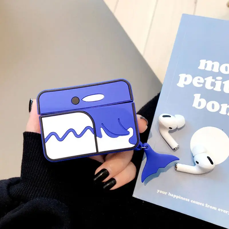 

Cute Whale Carp Silicone Case Protective Cover for Airpods Pro Bluetooth Headset