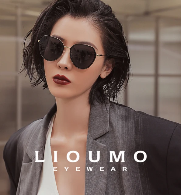 Брендовые Круглые Солнцезащитные очки lioumo для женщин 2020