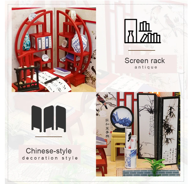 CUTEBEE DIY деревянный кукольный домик кукольные домики Миниатюрный Кукольный дом мебель набор Каса Музыка Led игрушки для детей подарок на день рождения