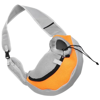 

1Pc Within 3Kg Small Portable Pets Bag Breathable Single-shoulder Sling Bag Dog Cat Carrier Pouch for Travel (Orange)
