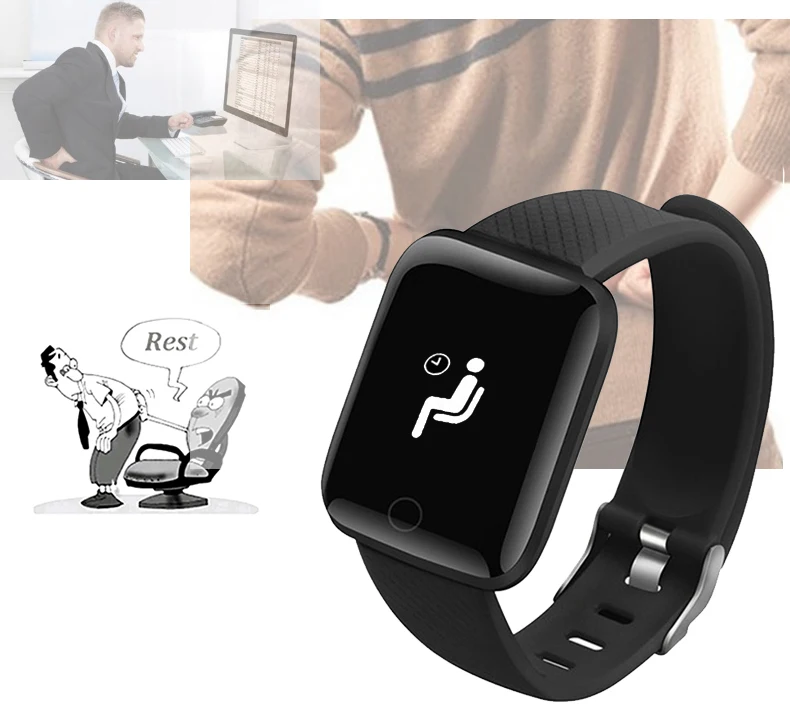 2Pcs 116plus i7s Smart Watch Men Women Bluetooth Earphone Watch Sport FitnessTracker Pedometer D13 Smartwatch Digital WristWatch