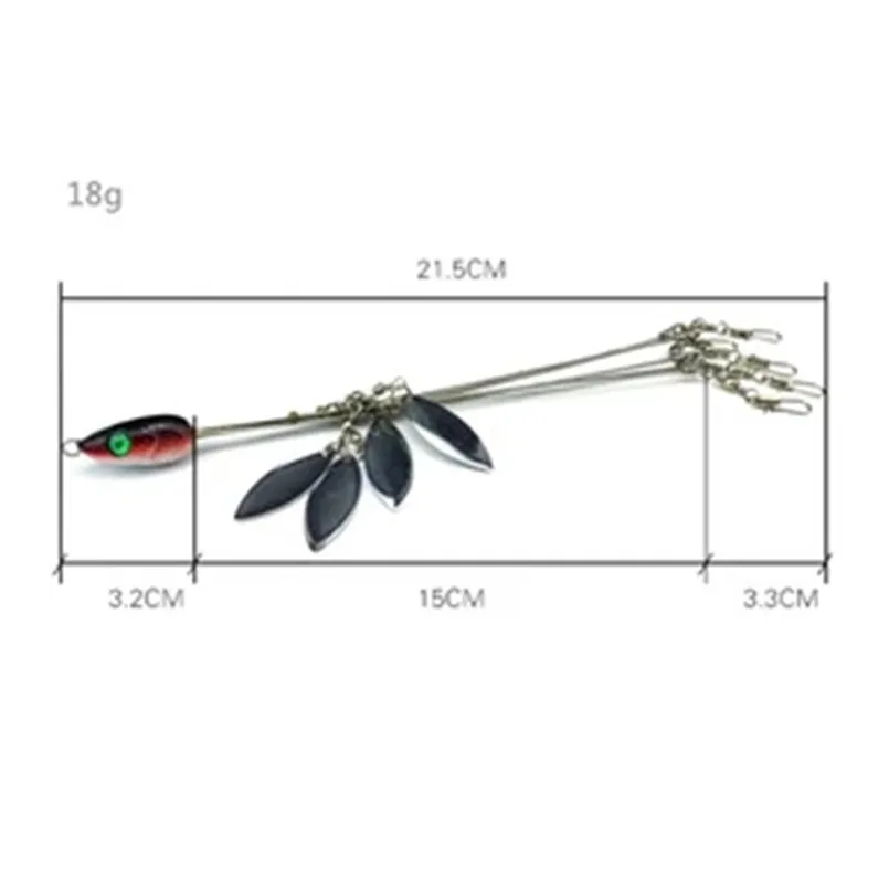 Multi-fish hook castable umbrella rig 5 arm Alabama umbrella head fishing boat bait fishing bait and snap rotation 30S16 (10)